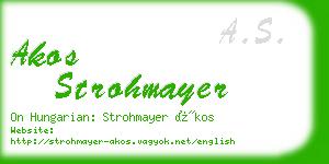 akos strohmayer business card